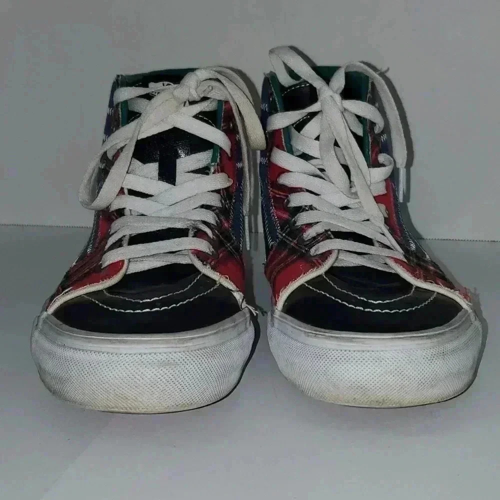 Vans SK8-HI Tartan Daze Multi Plaid Spike Sneakers Men's Size 7.5 Women's Size 9 - Picture 7 of 13